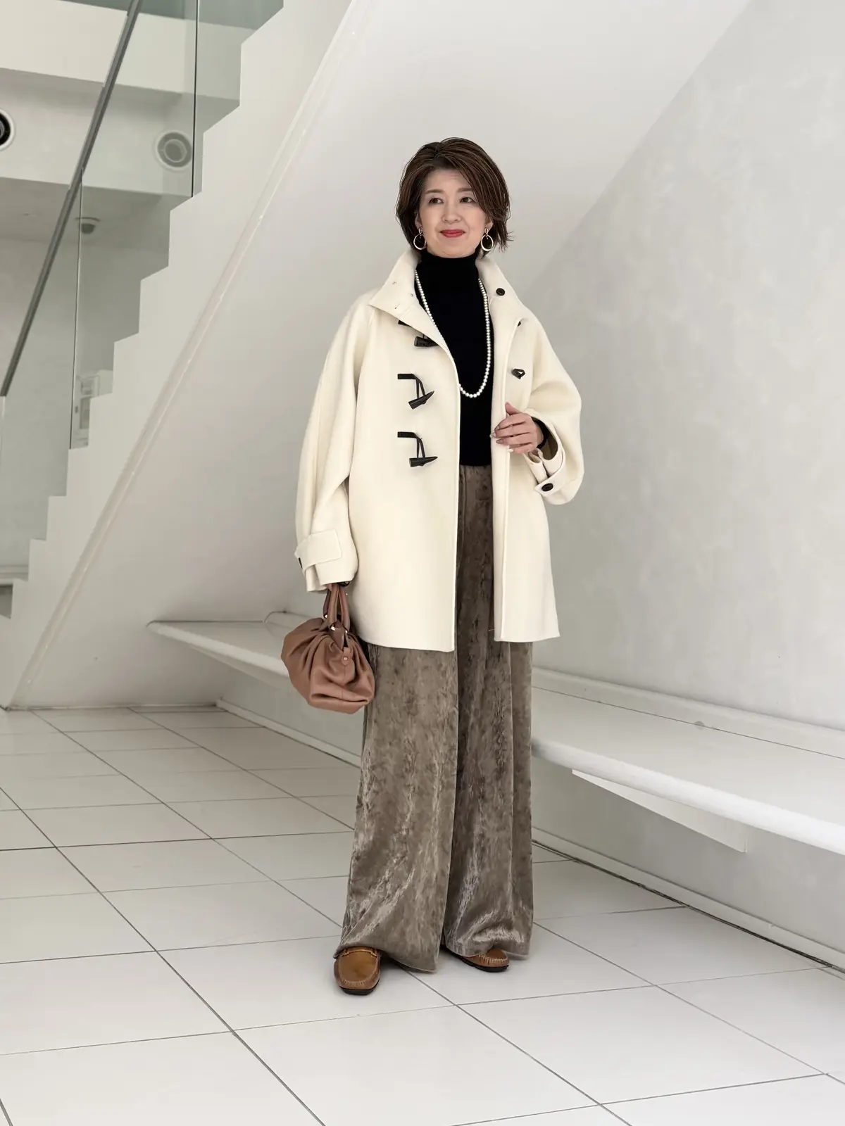 “ラクなのに上品”を叶えるベロアパンツ着の画像_7