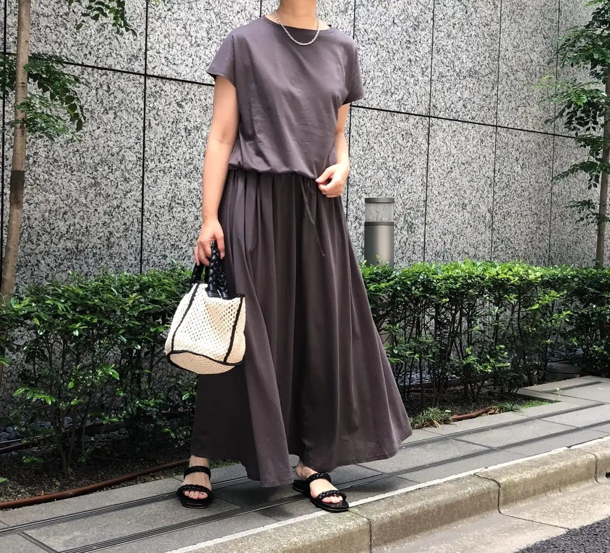 ⑧【HAUNT×eclat】洗えるジャージードレス