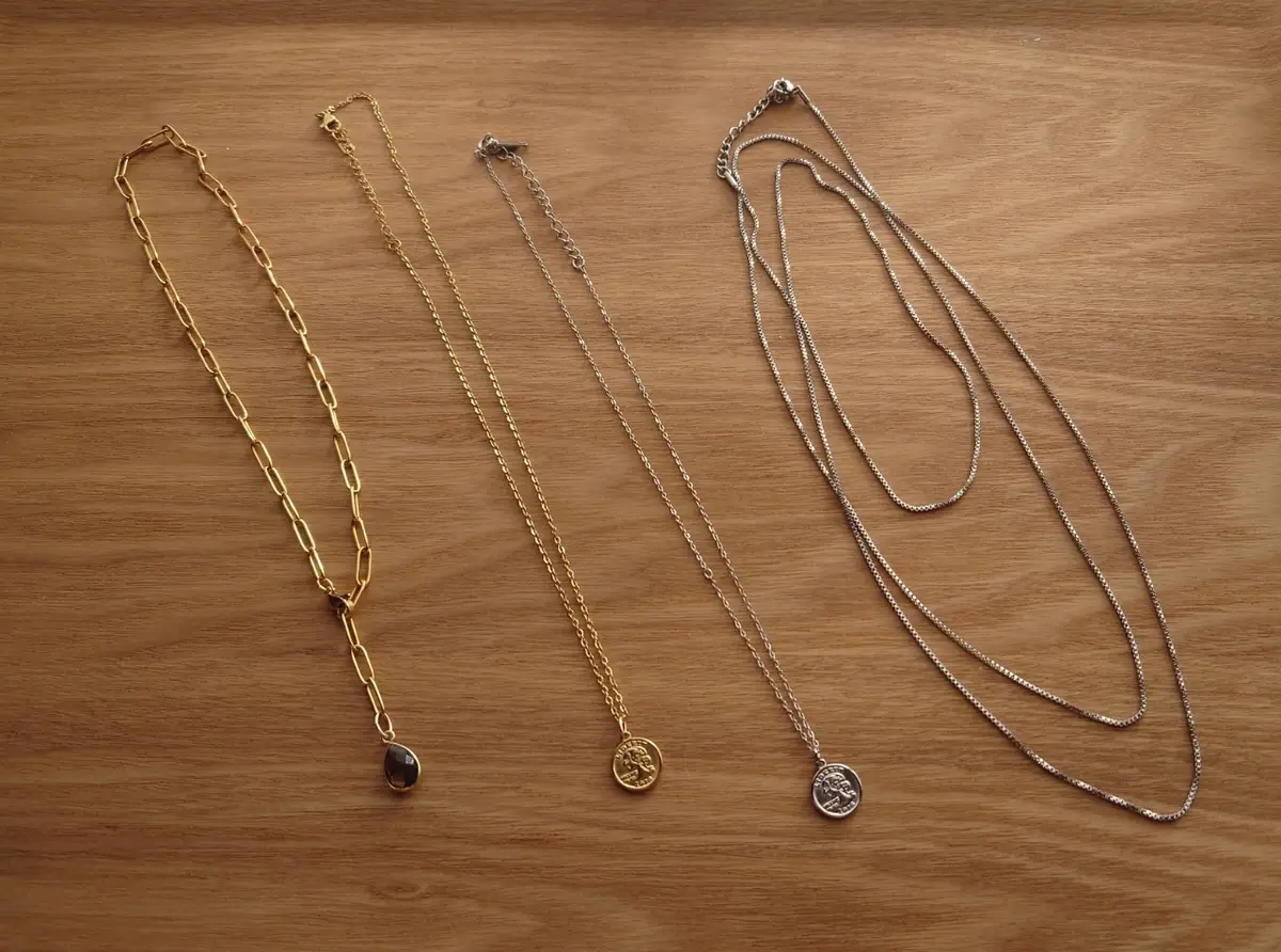 ステンレスネックレス×４