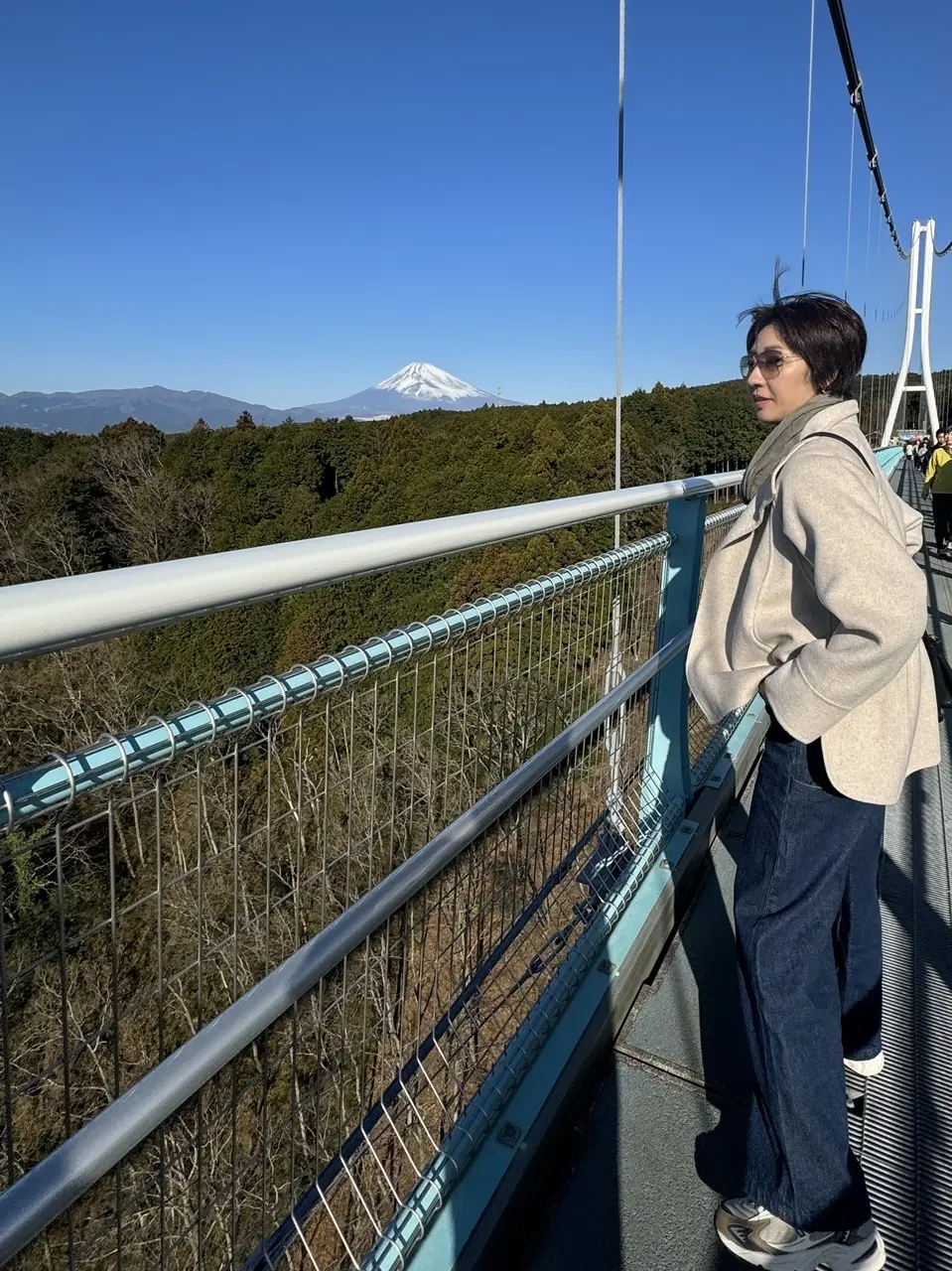 三島スカイウォーク 吊り橋にて