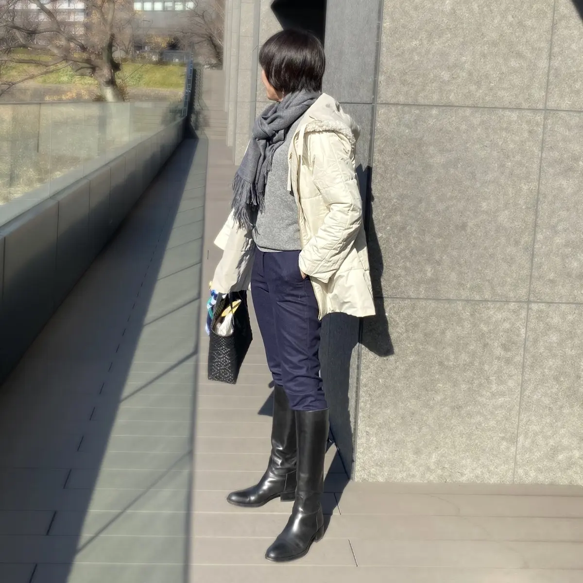 九段会館でお茶の時のコーデ