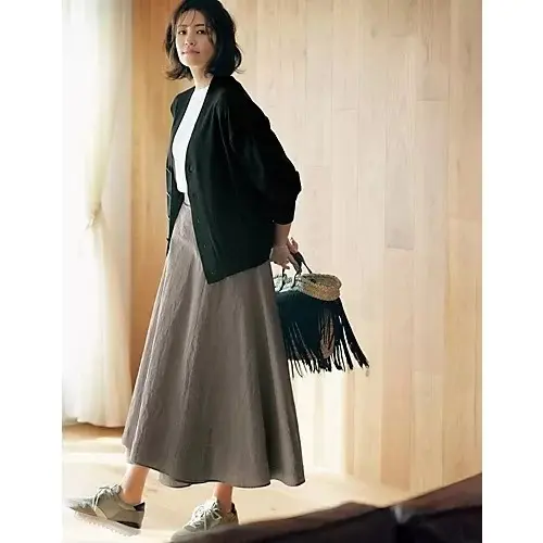 徳原文子×ATON オーバーサイズニットカーディガン