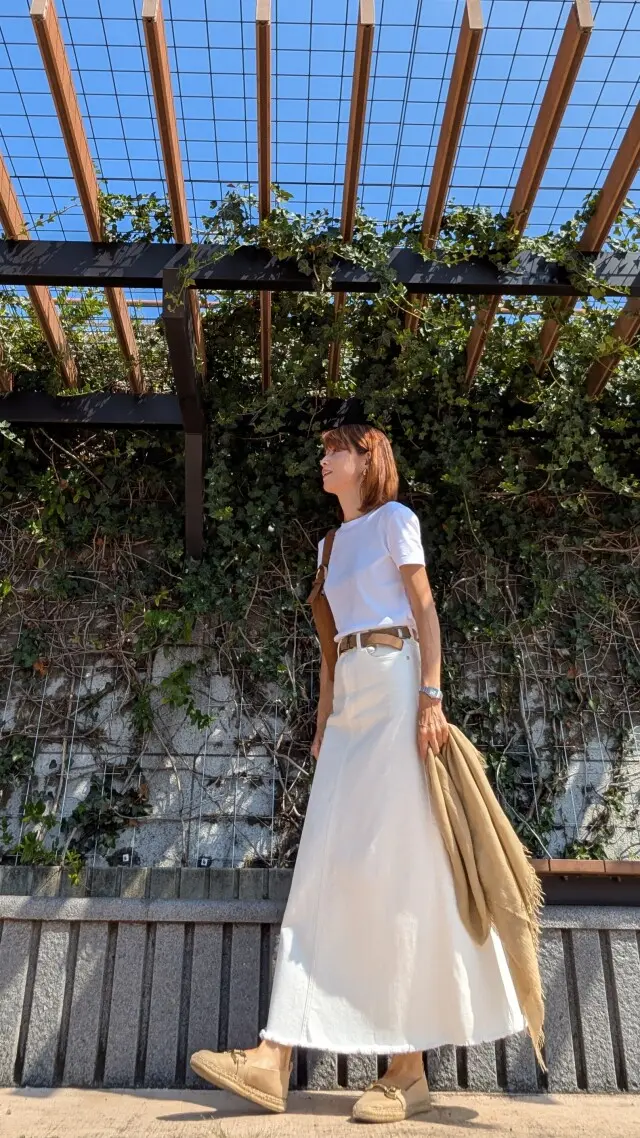 秋仕様のTシャツコーデ　ZARA　H＆M　バナナリパブリック