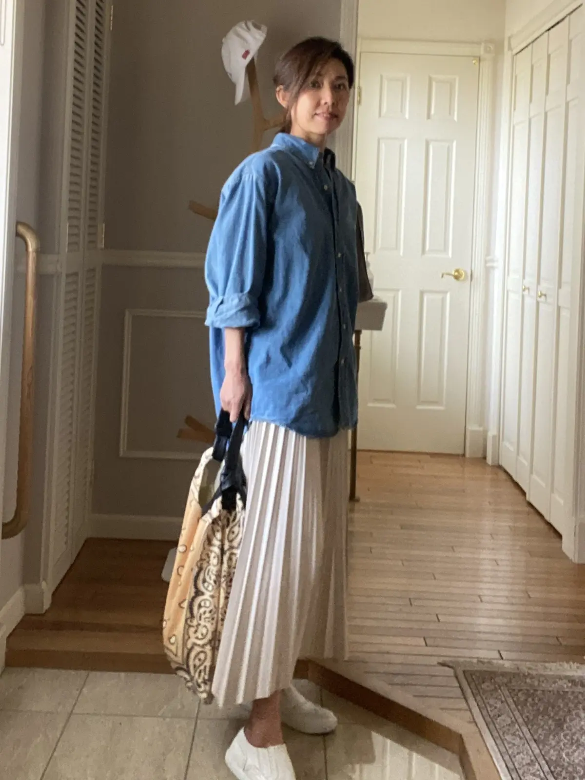 視線が集まる！アラフィーおしゃれブロガー『春のスカート』コーデ