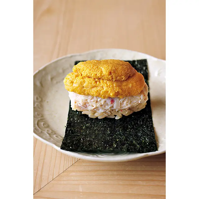 蟹とウニ巻き。