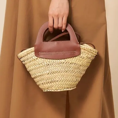 HEREU 【Cabasmini】レザーハンドルMINIかごバッグ ￥35,200