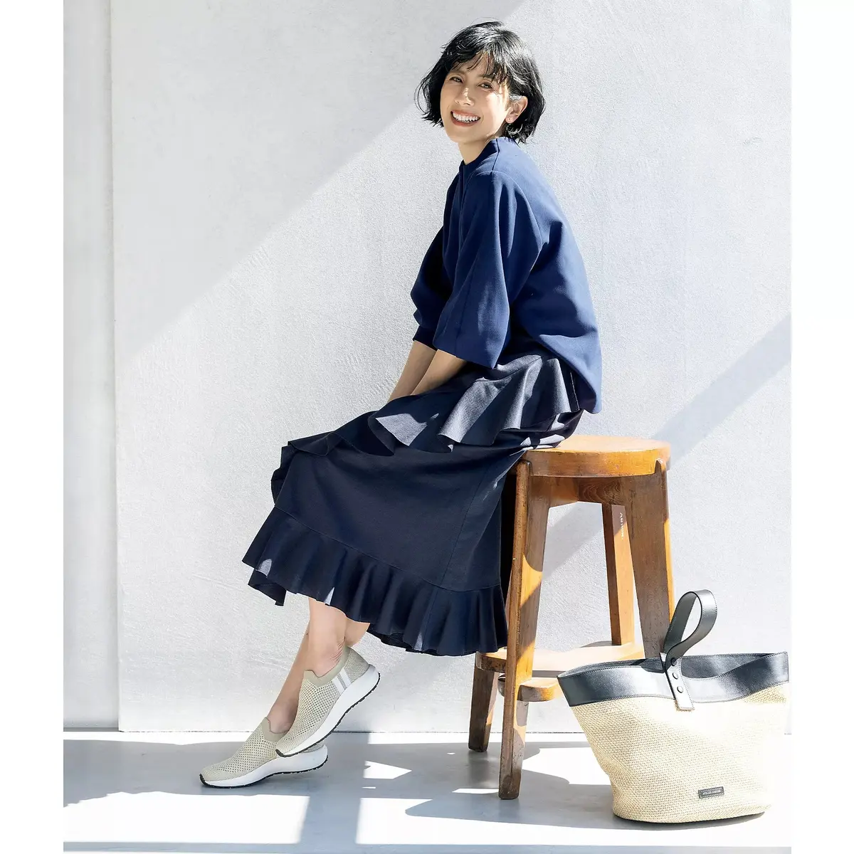 地曳いく子×PATRICK 軽量スリッポンスニーカー