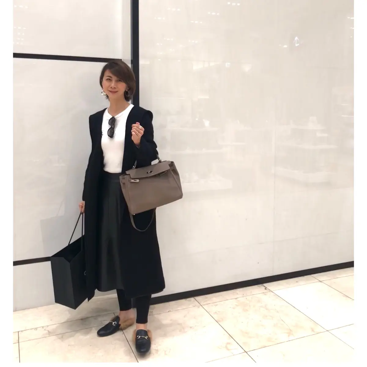 ZARAのレザースカートコーデの画像_3