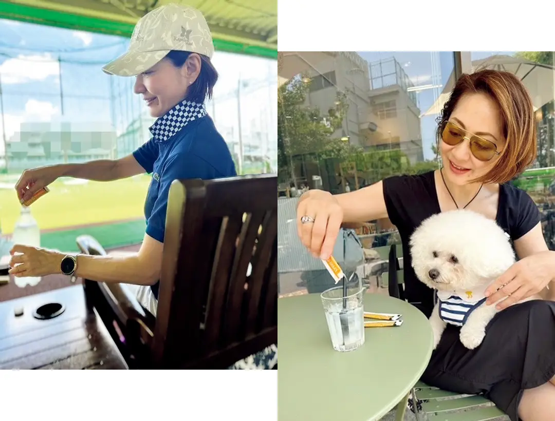 愛犬との散歩やゴルフの練習中にもビタミンC補給