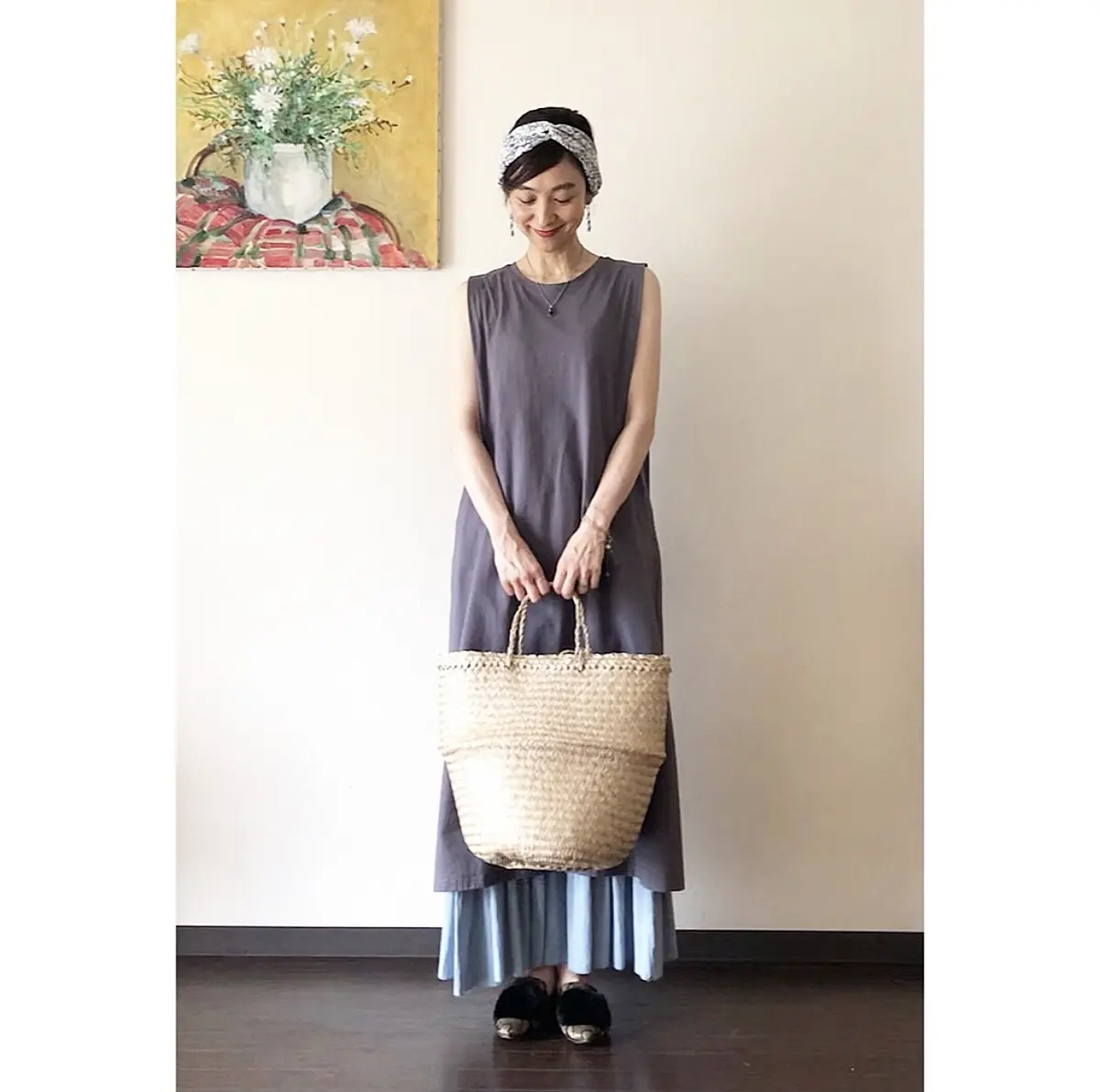 GUショルダータックワンピ❤︎4コーデの画像_3