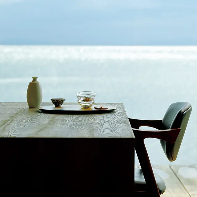 和モダンな空間で四季折々の琵琶湖の幸と景色を堪能。