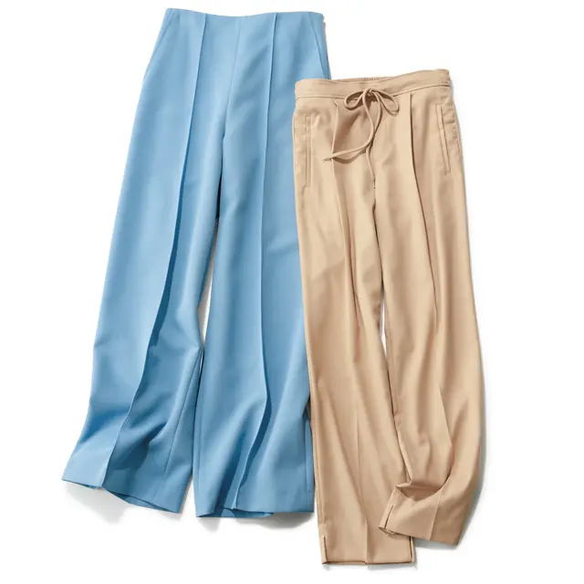 大草直子　センターラインやタックなどのパンツ