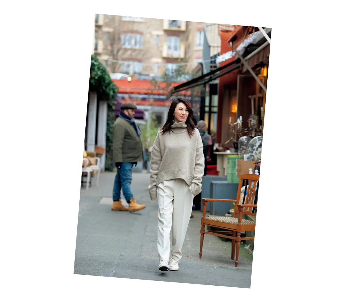 蚤の市での雨宮塔子さん