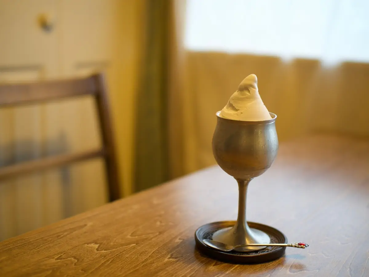 バナナのジェラートをアップでも、どうぞ♡