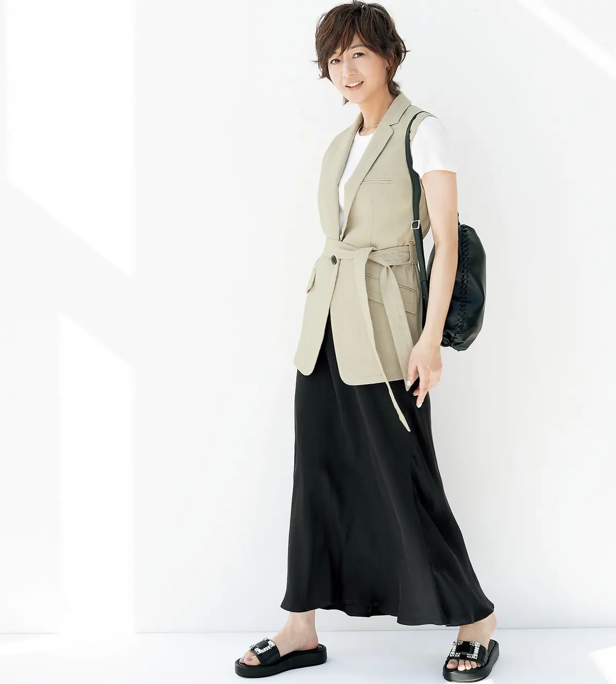 rag & bone リネン混ジレ、Shaina Mote バイアススカート