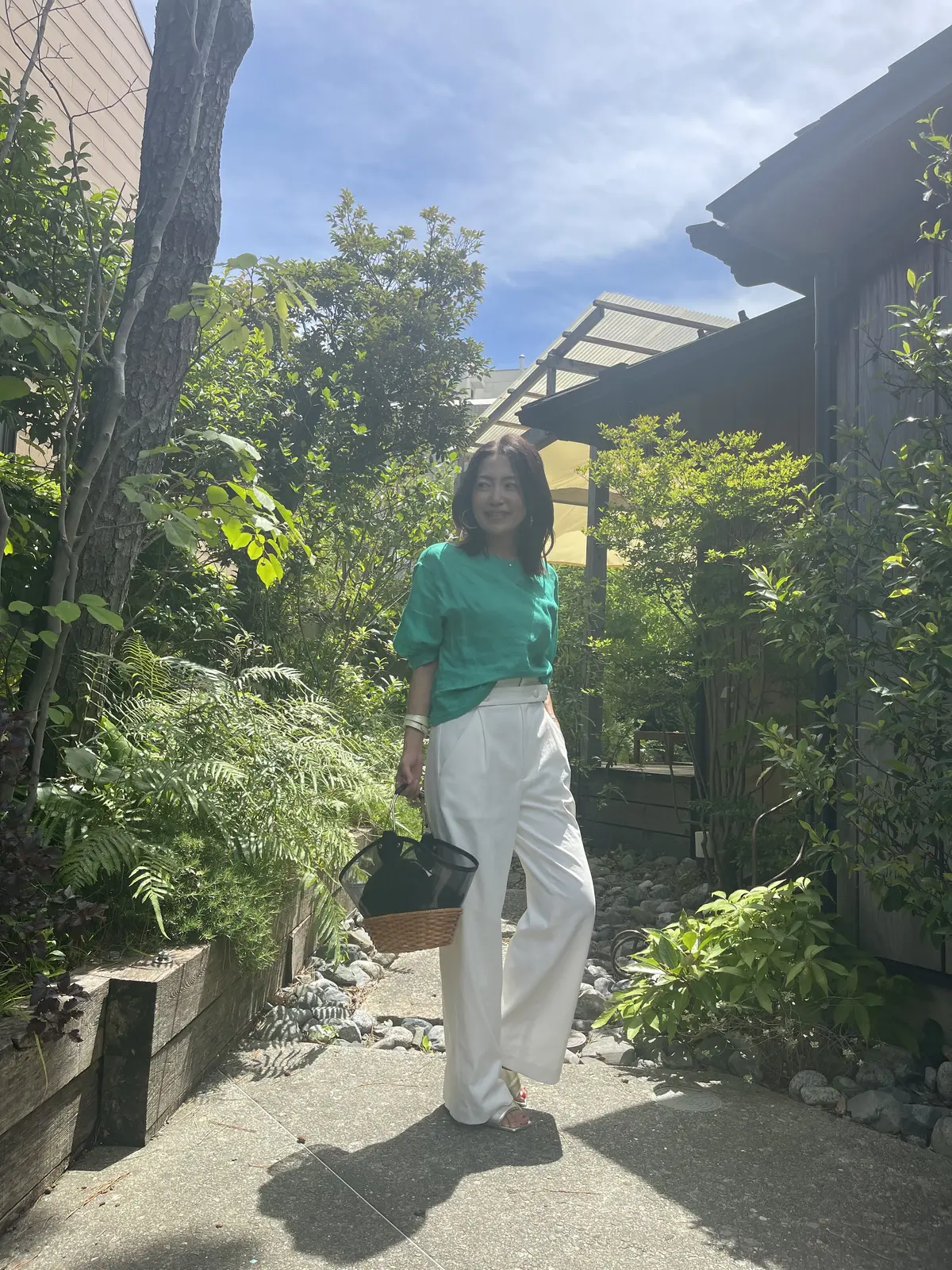 真夏の鎌倉♢グリーン✖️ホワイトコーデでの画像_4