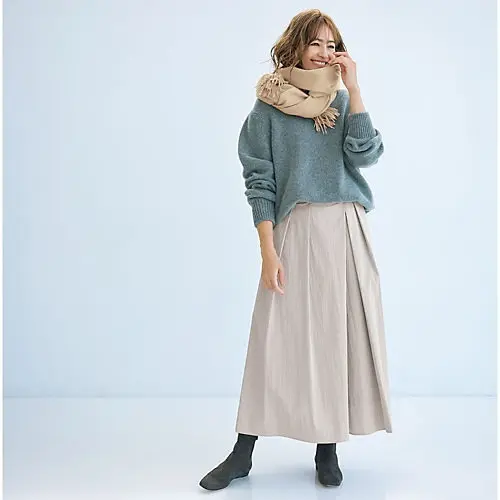 E by eclat タックフレアスカート ￥18,700