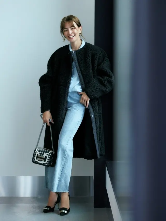 ハイクの起毛コートは、ボア素材をかっこよく着こなせる秀逸デザイン！