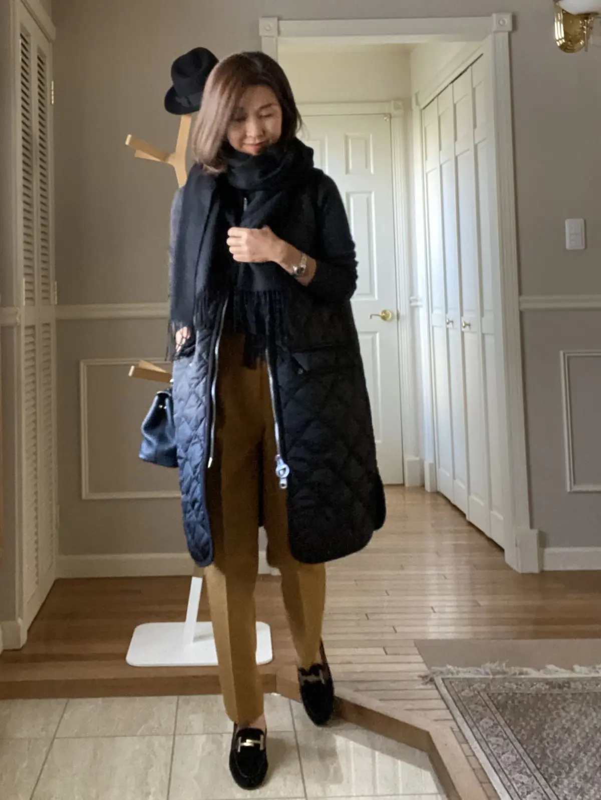 キルティングジレのオン&オフコーデの画像_3