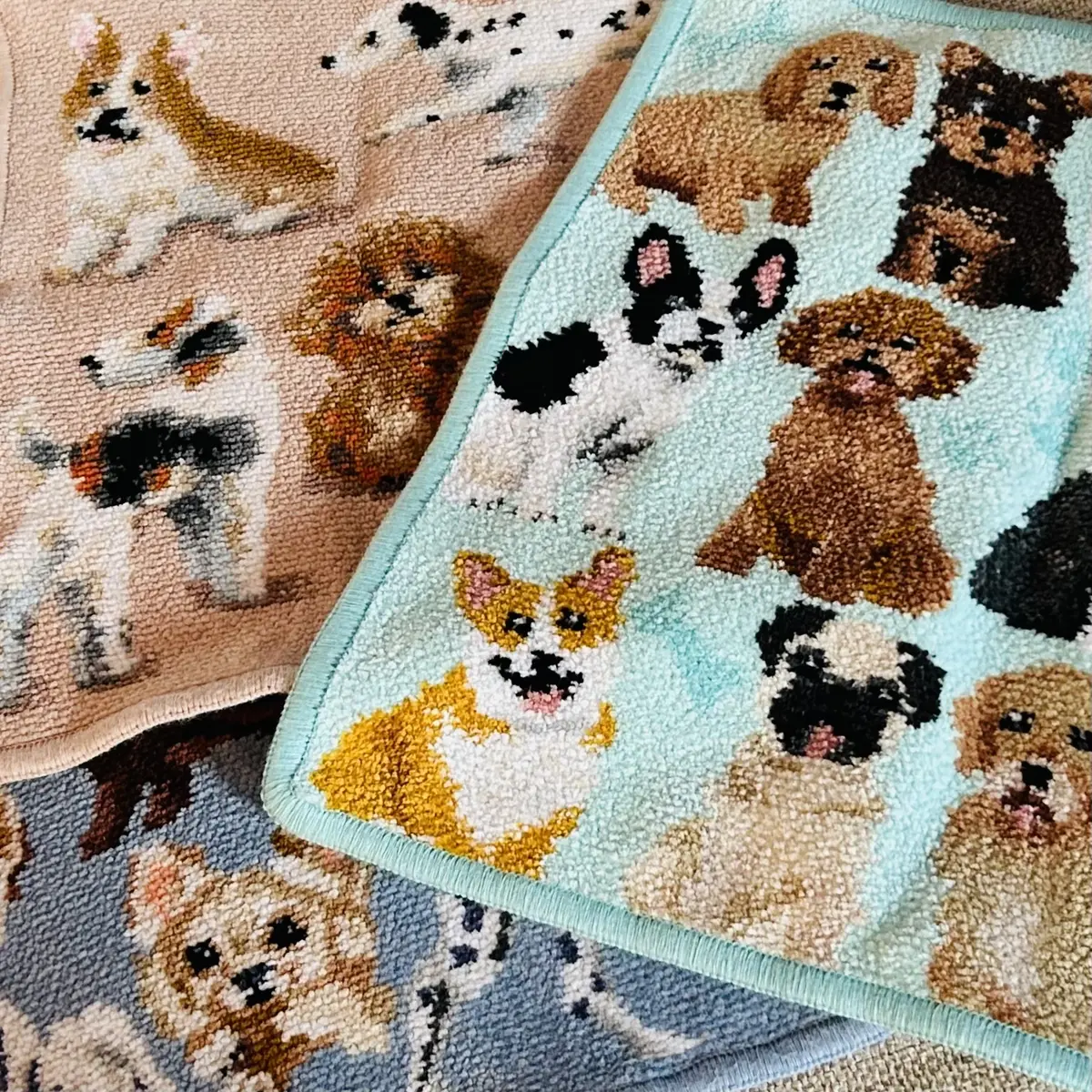 フェイラーの犬柄ハンカチ３枚