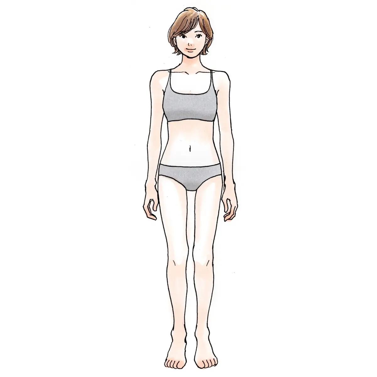 骨格ナチュラルタイプの体型