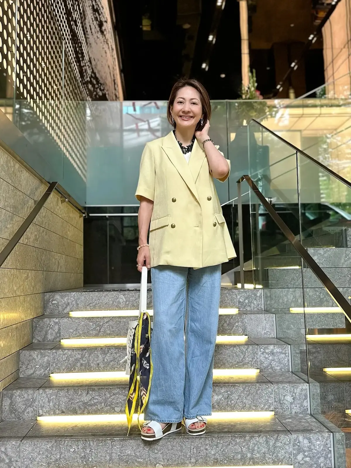 ユニクロ デニムパンツ愛用 エクラ華組 岡部みわこさん