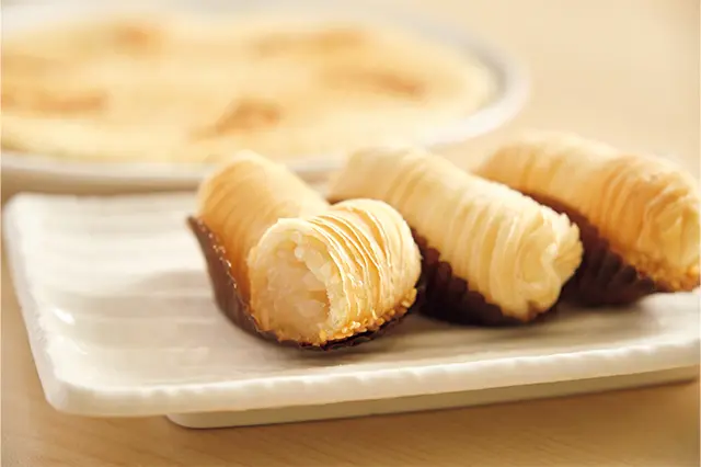 ここのが一番好き！という人も多い、人気のせん切り大根のパイ包み。「蘿蔔絲（ロウボウスー）」3個入りNTD130