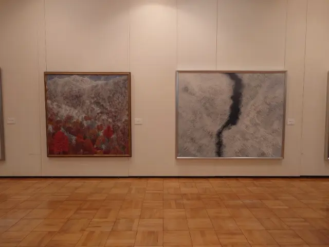 加山又造氏、千住博氏の絵画