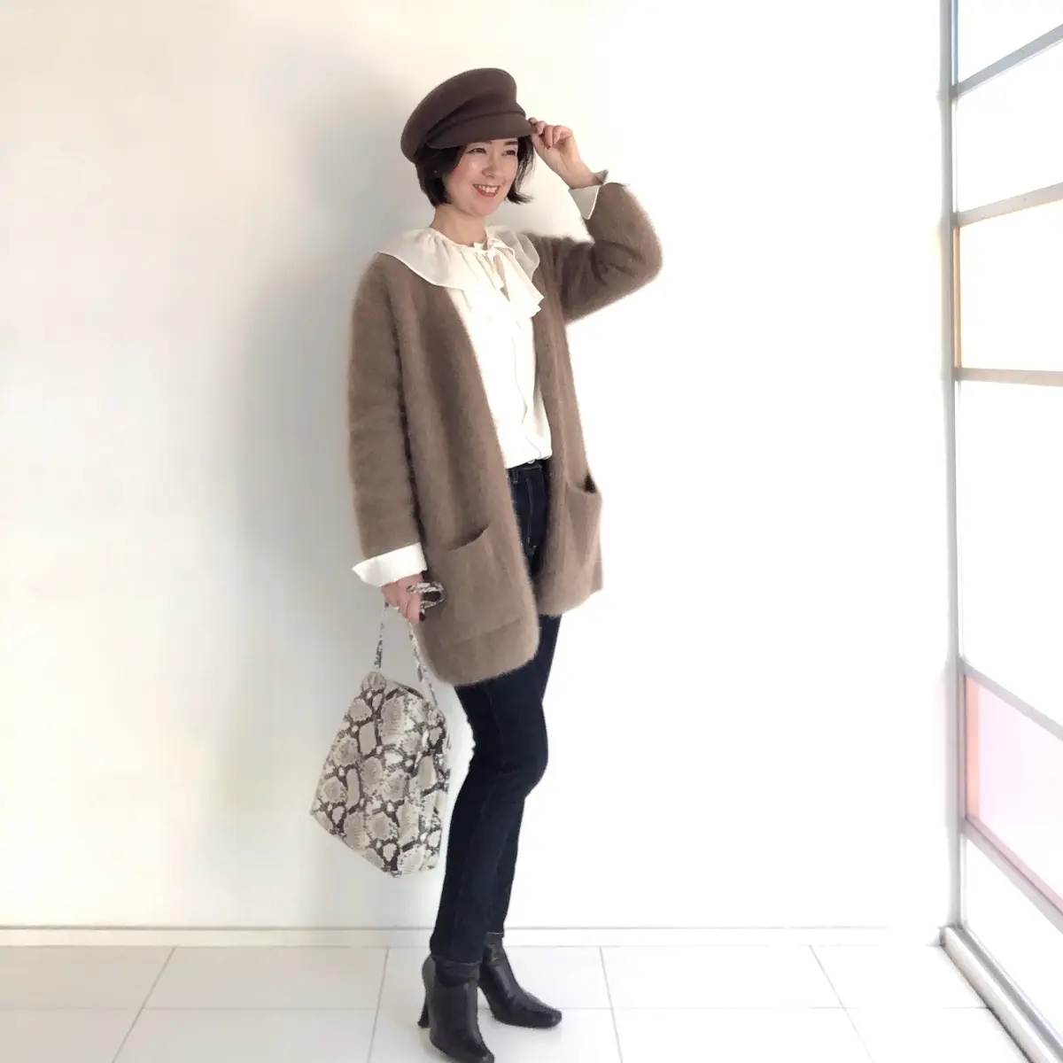 帽子を使ったコーデ