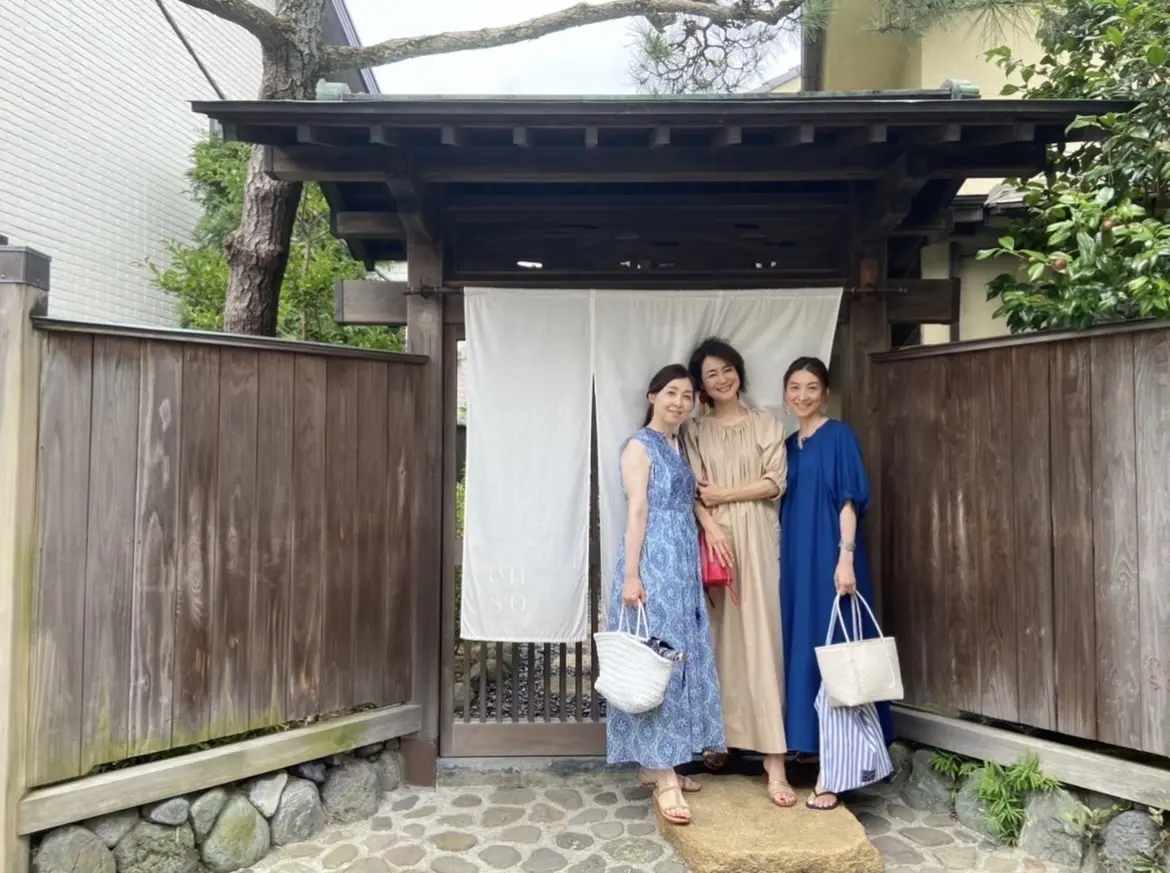 ブルーワンピ＆自作バッグで、鎌倉古民家レの画像_1