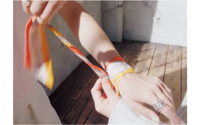 スカーフ巻きかたレシピ