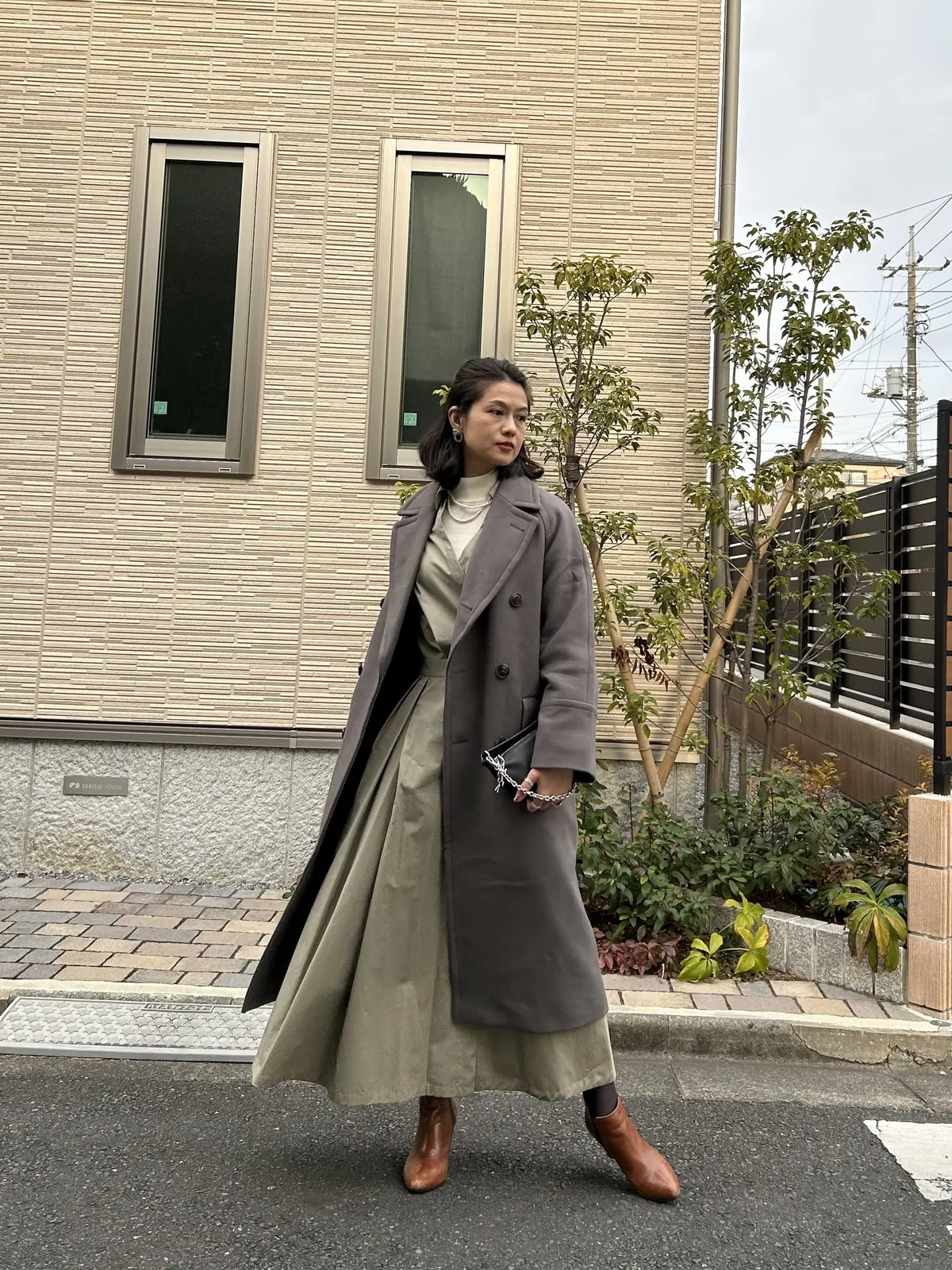 冬映えするスカートで褒められコーデの画像_1