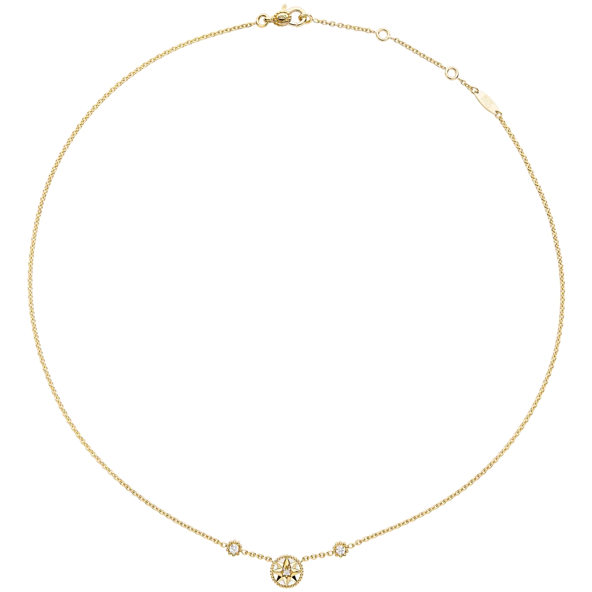 DIOR「ローズ デ ヴァン」ネックレス イエローゴールド×ダイヤモンド 