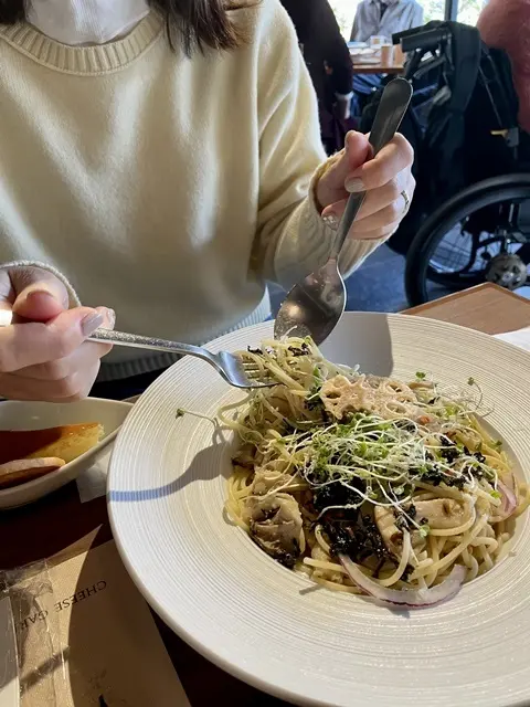 塩原珈琲のパスタ