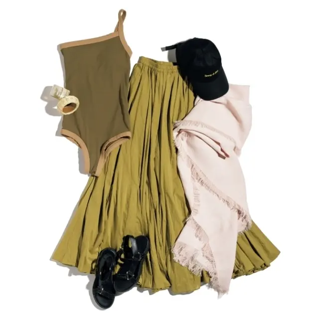 Lepidos（レピドス）アースカラーのコンビを旬のワンショルダーで！