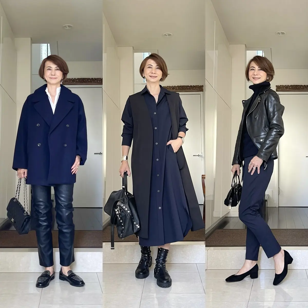 ブラック×ネイビーコーデが新鮮☆の画像_1