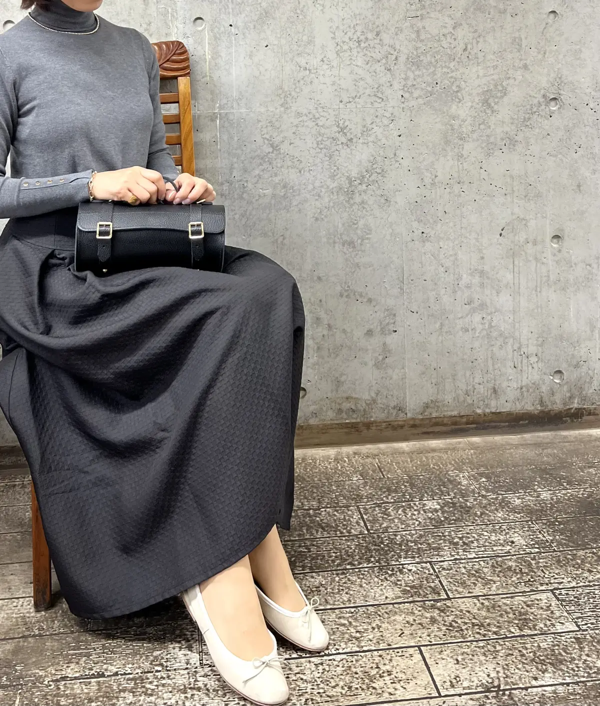 ふんわりジャガードスカートで華やか秋コーの画像_3