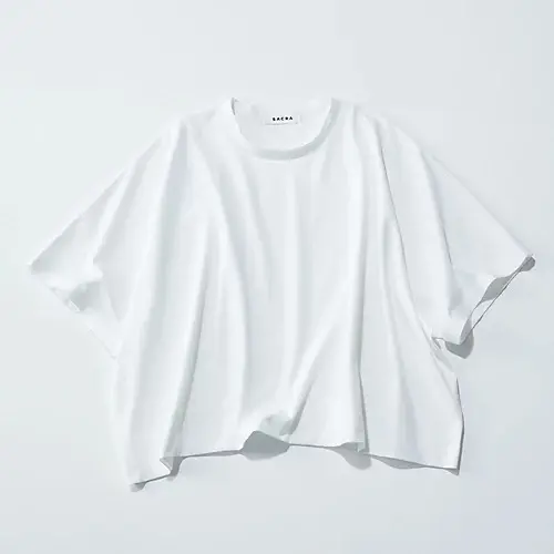 【SACRA】リネン混プルオーバー×クロップドパンツ