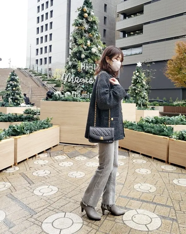 冬本番前のアウターはツイードジャケットでの画像_3