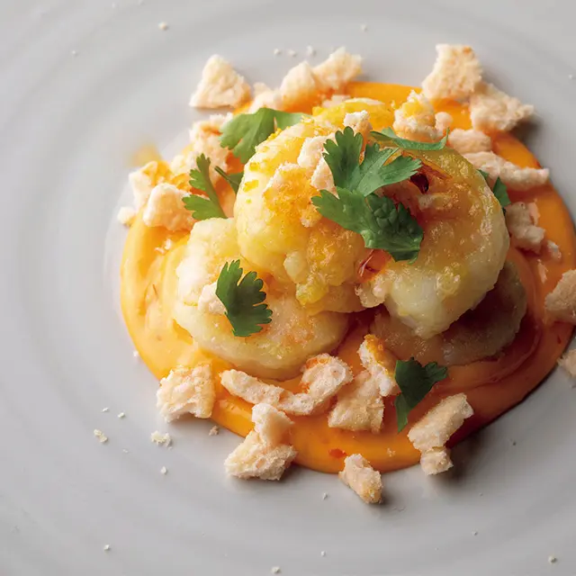 「鉄板焼屋のピリ辛エ ビマヨ」¥1,800