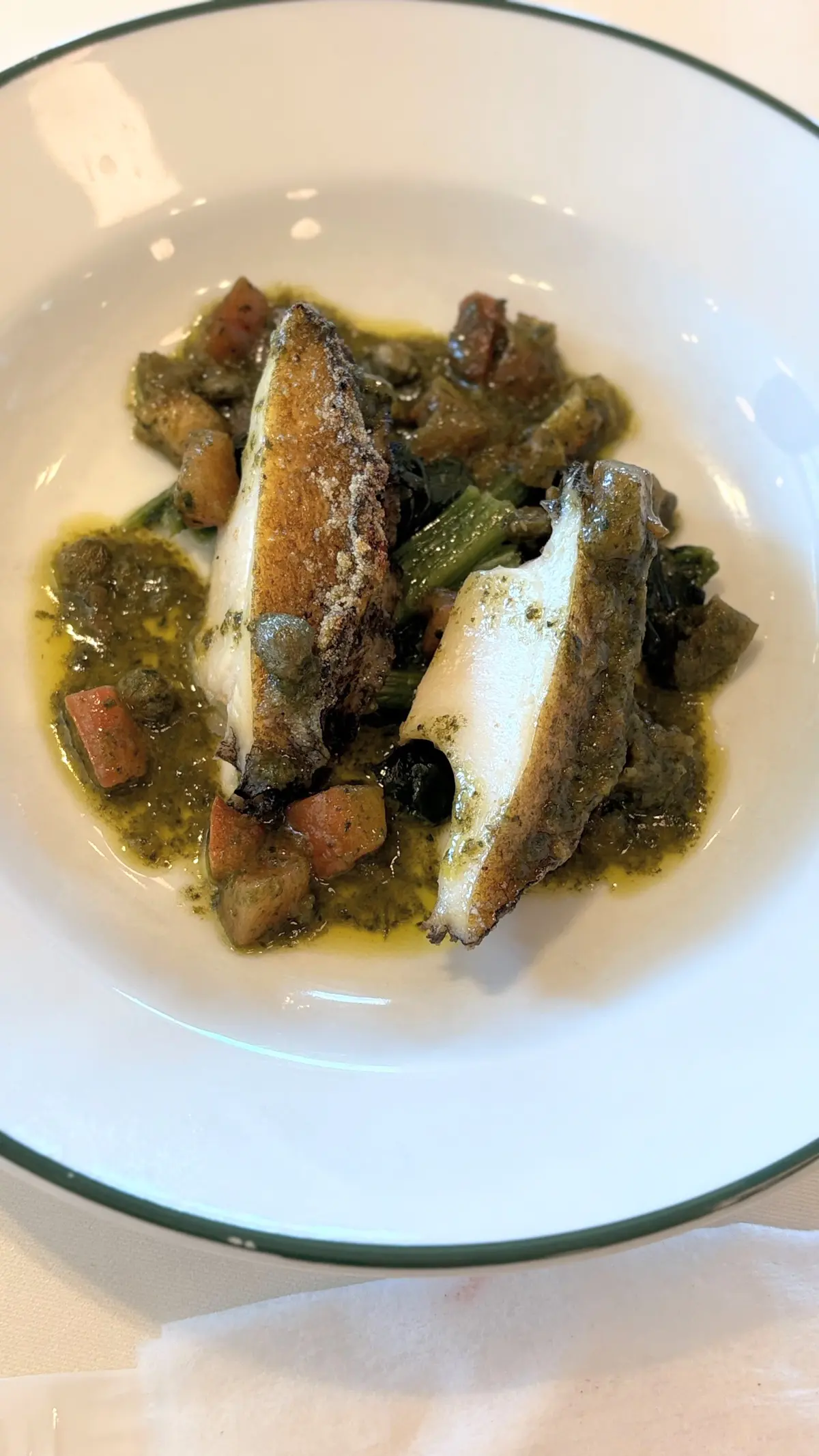 ブラッスリーオザミ　コース料理　　ランチコース　アワビ　東京スカイツリー