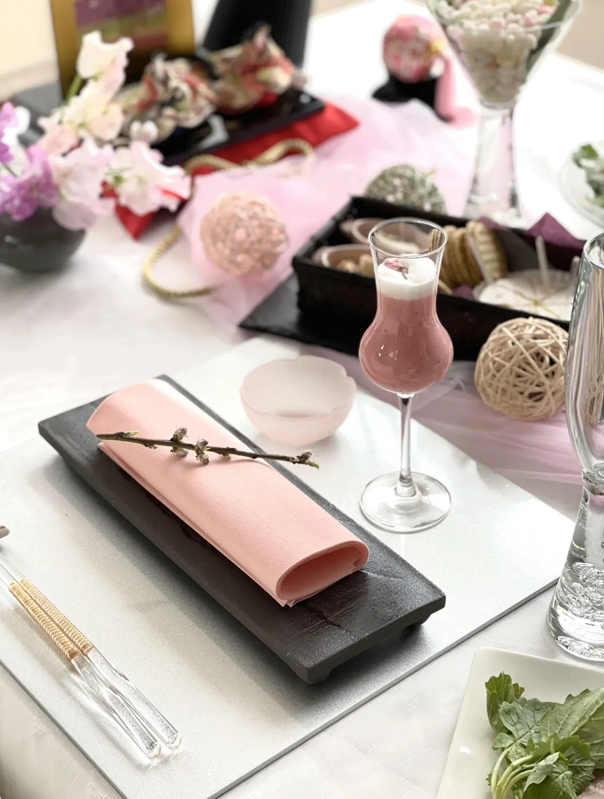 ひな祭りのテーブルコーディネートとお料理の画像_3