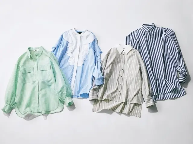 今年のストライプシャツならこなれた抜け感が出せる