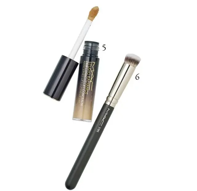 5.「M・A・C」の薄膜シアーコンシーラー、6.「M・A・C」のステイ力抜群コンシーラーブラシ
