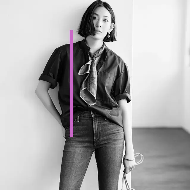 縦巻きスカーフ