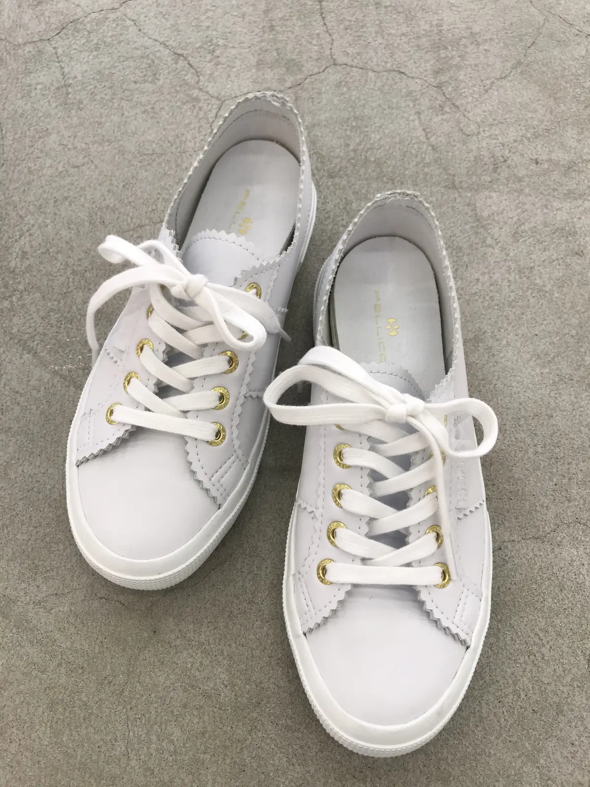 １8，PELLICO×SUPERGA【販路限定】撥水レザースニーカー