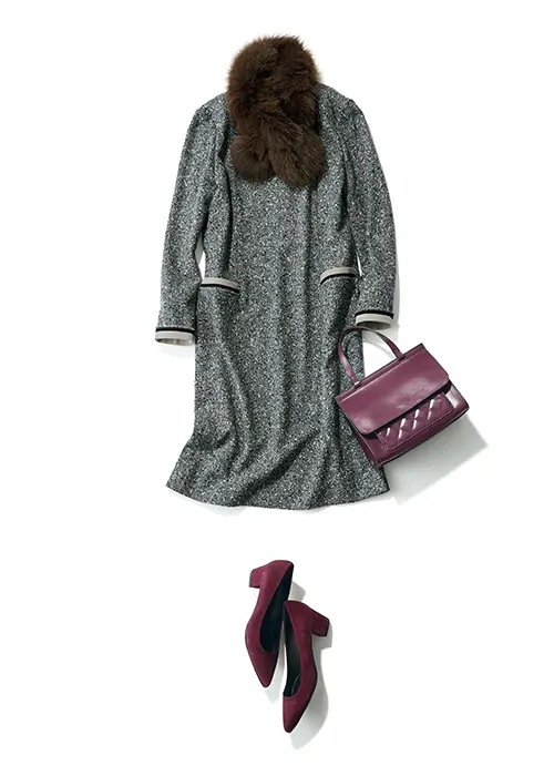 イタリアの生地メーカーのツイードで仕立てたこだわりのワンピース