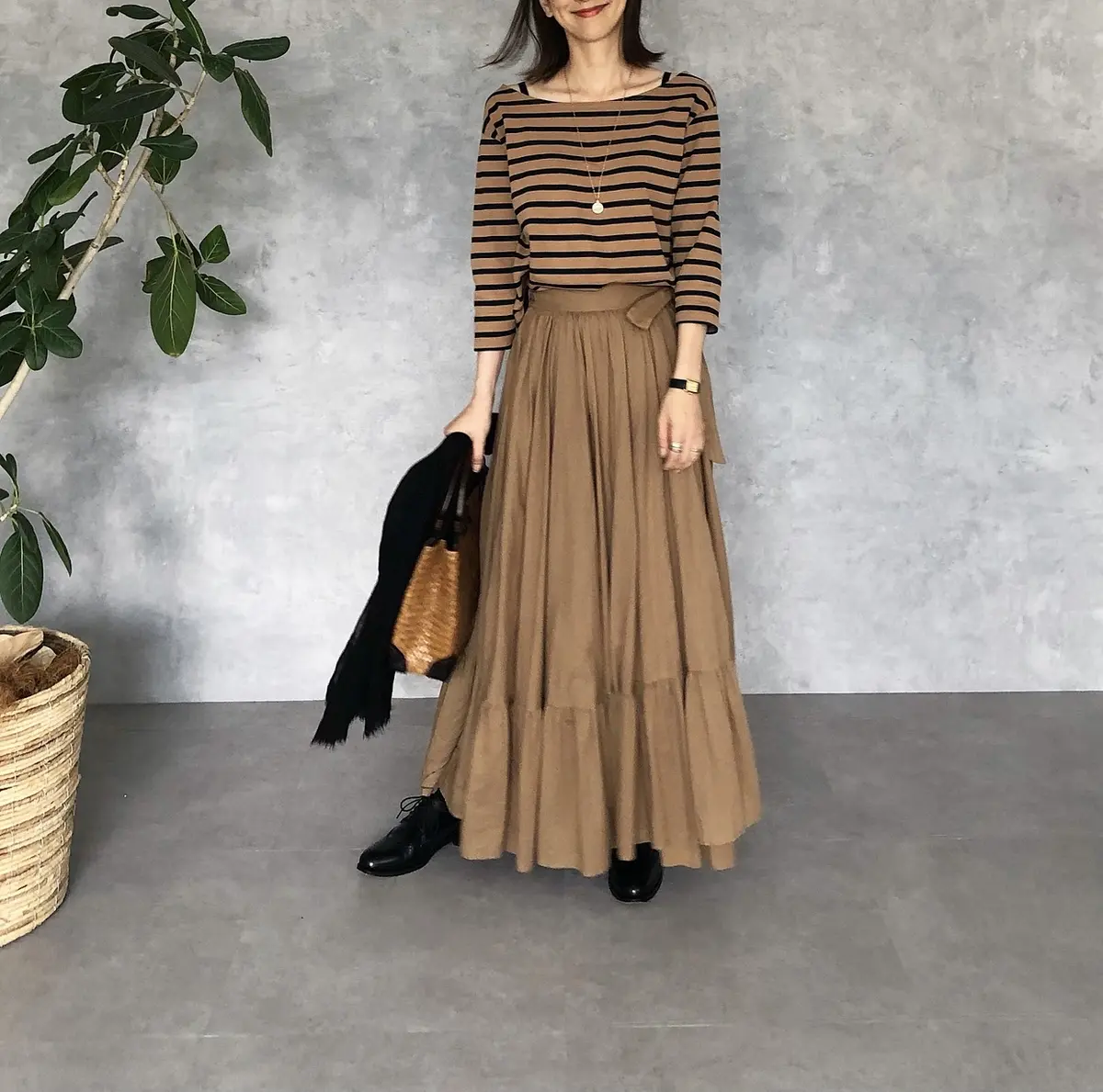 大人の秋色ボーダーコーデ★２styleの画像_8