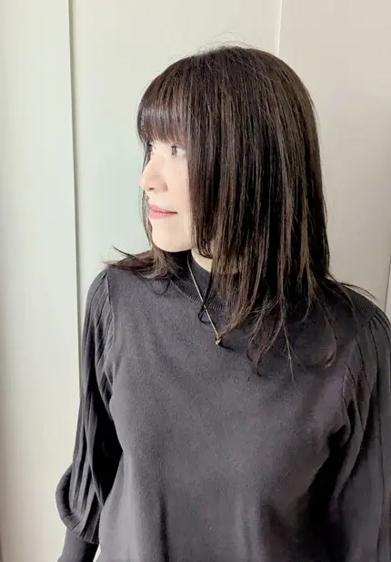 ヘアサロンから帰宅後、家で撮影