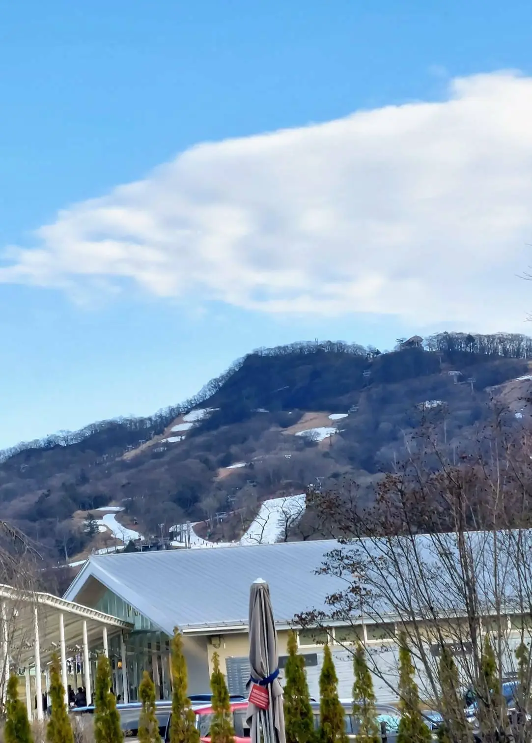 まだ本当の雪が降る前だったので、人工雪です(^^;